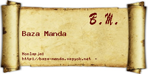 Baza Manda névjegykártya